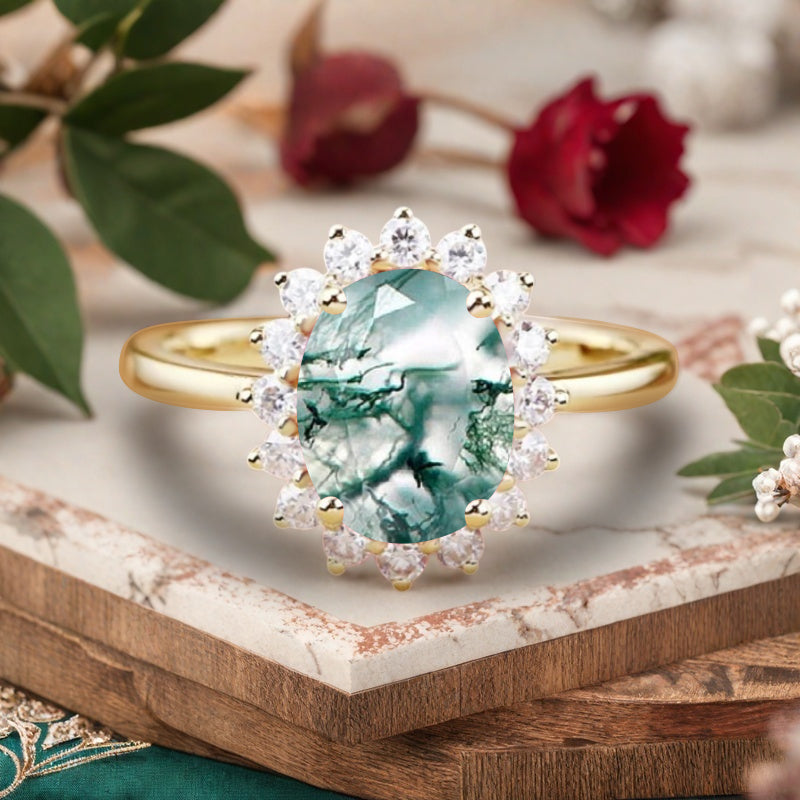 Vintage Birnenform Aquamarin Verlobungsring Set Unikat Versprechen Brautring Set Jubiläumsgeschenk