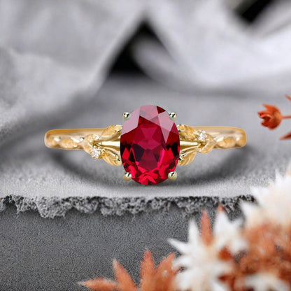 Bague de fiançailles vintage ovale en pierre de lune, bague de promesse unique en opale et moissanite
