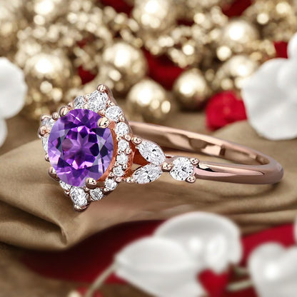 Bague de fiançailles vintage en forme de poire avec aigue-marine, ensemble de bagues de mariage uniques, cadeau d'anniversaire