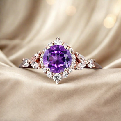 Bague de fiançailles vintage en forme de poire avec aigue-marine, ensemble de bagues de mariage uniques, cadeau d'anniversaire