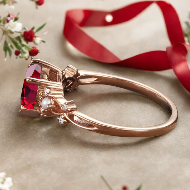 Bague de fiançailles vintage ovale en pierre de lune, bague de promesse unique en opale et moissanite