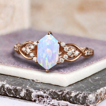 Bague de fiançailles en pierre de soleil ovale, bague de mariage unique en moissanite, cadeau pour elle