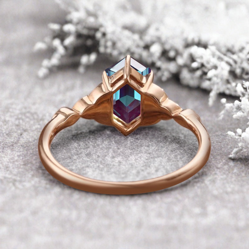 Bague de fiançailles en pierre de soleil ovale, bague de mariage unique en moissanite, cadeau pour elle
