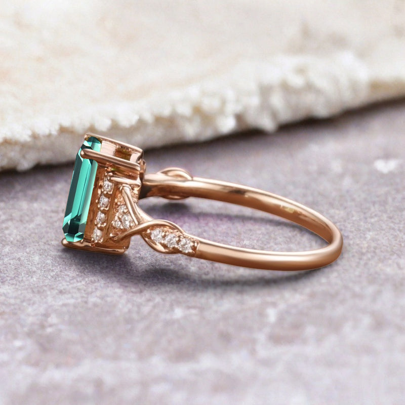 Bague de fiançailles en pierre de soleil ovale, bague de mariage unique en moissanite, cadeau pour elle