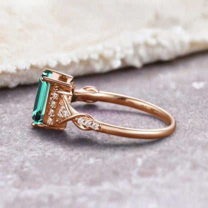 Bague de fiançailles en pierre de soleil ovale, bague de mariage unique en moissanite, cadeau pour elle