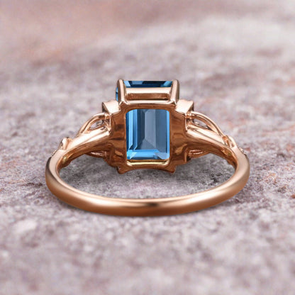 Bague de fiançailles en pierre de soleil ovale, bague de mariage unique en moissanite, cadeau pour elle