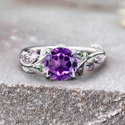 Bague de fiançailles vintage ovale en pierre de lune, bague de promesse unique en opale et moissanite