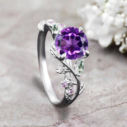 Bague de fiançailles vintage ovale en pierre de lune, bague de promesse unique en opale et moissanite
