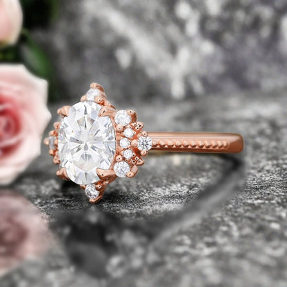 Bague de fiançailles vintage en forme de poire avec aigue-marine, ensemble de bagues de mariage uniques, cadeau d'anniversaire