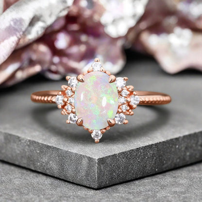 Bague de fiançailles vintage en forme de poire avec aigue-marine, ensemble de bagues de mariage uniques, cadeau d'anniversaire
