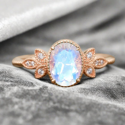 Vintage Birnenform Aquamarin Verlobungsring Set Unikat Versprechen Brautring Set Jubiläumsgeschenk