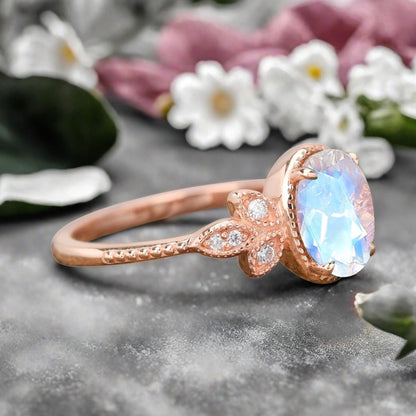 Vintage Birnenform Aquamarin Verlobungsring Set Unikat Versprechen Brautring Set Jubiläumsgeschenk