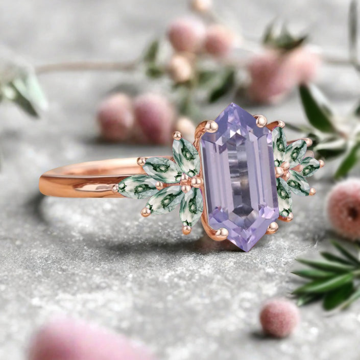 Bague de fiançailles vintage en forme de poire avec aigue-marine, ensemble de bagues de mariage uniques, cadeau d'anniversaire