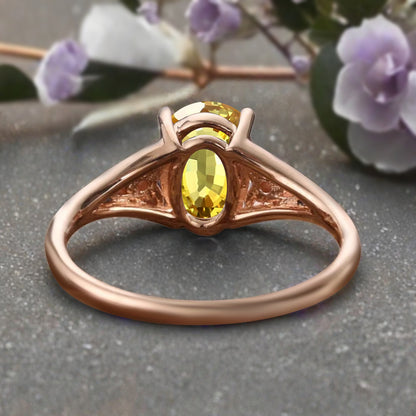 Bague de fiançailles vintage ovale en pierre de lune, bague de promesse unique en opale et moissanite