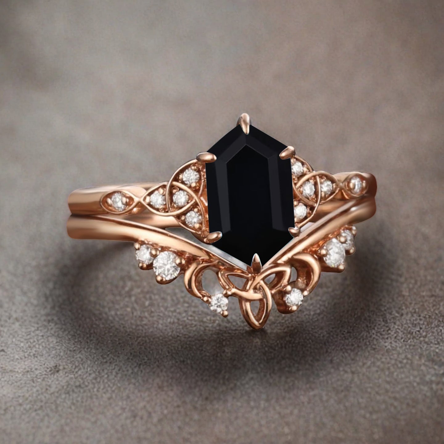 Bague de fiançailles vintage en forme de poire avec aigue-marine, ensemble de bagues de mariage uniques, cadeau d'anniversaire
