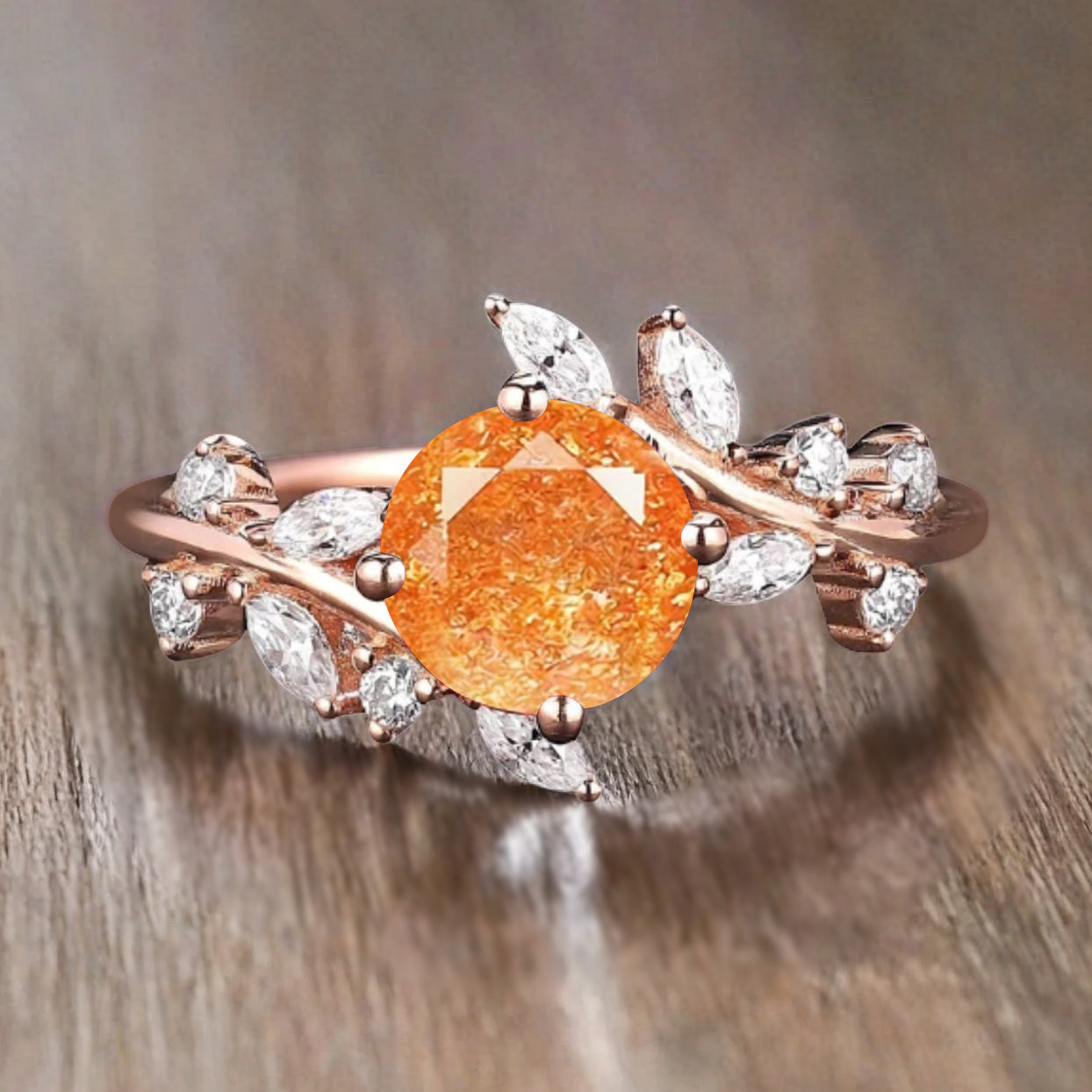 Bague de fiançailles vintage ovale en pierre de lune, bague de promesse unique en opale et moissanite