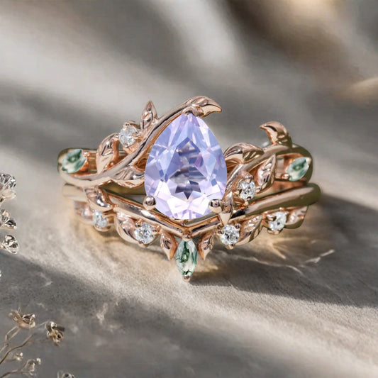 Bague de fiançailles vintage ovale en pierre de lune, bague de promesse unique en opale et moissanite
