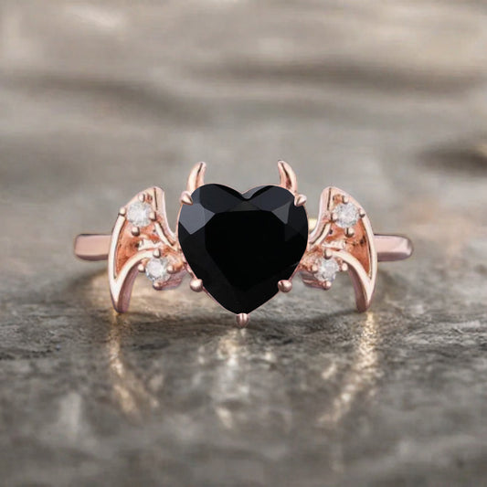 Bague de fiançailles vintage ovale en pierre de lune, bague de promesse unique en opale et moissanite