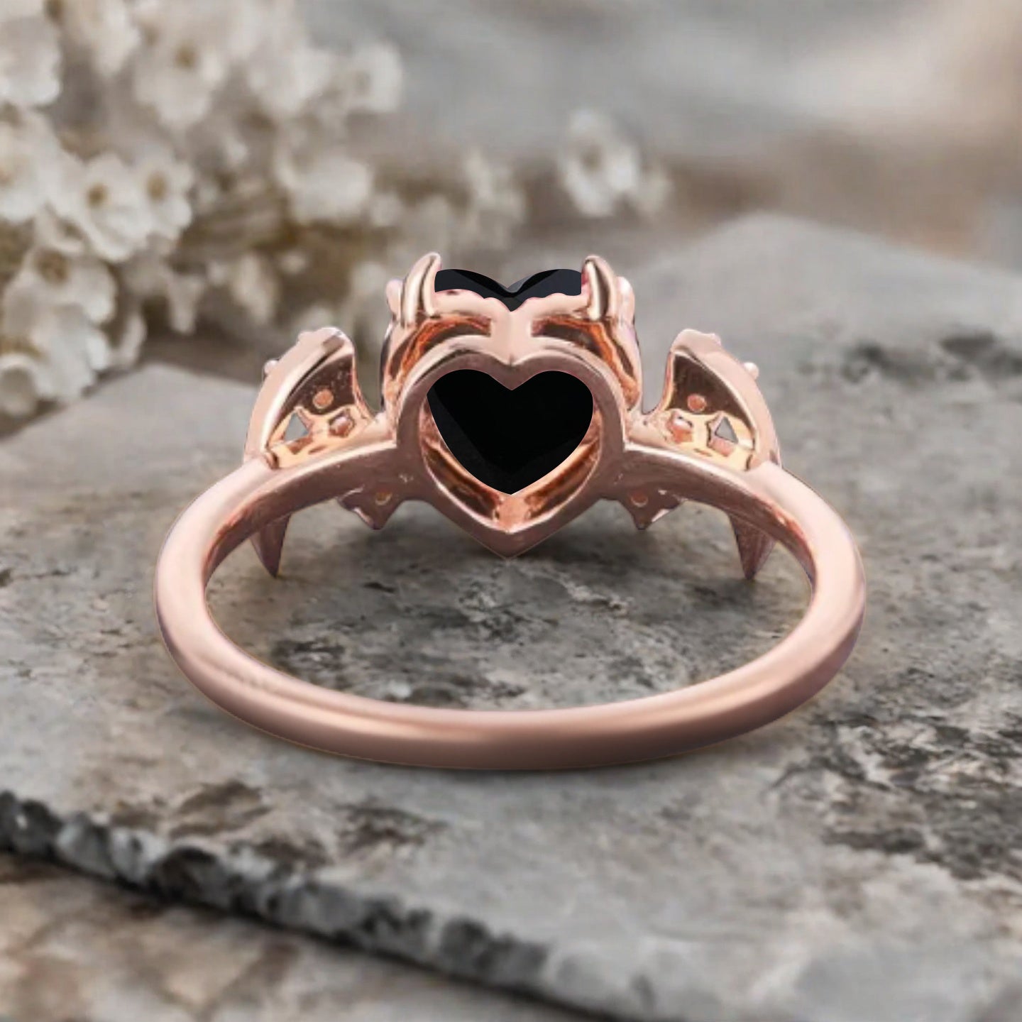 Bague de fiançailles vintage ovale en pierre de lune, bague de promesse unique en opale et moissanite