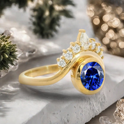 Bague de fiançailles vintage ovale en pierre de lune, bague de promesse unique en opale et moissanite