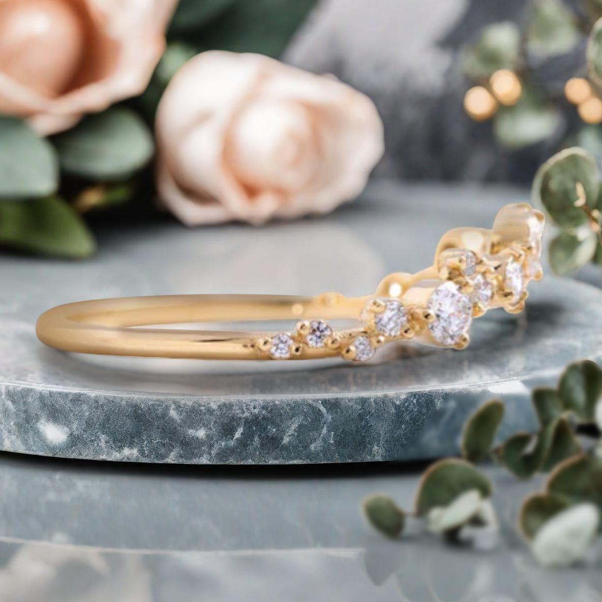 Bague de fiançailles vintage en forme de poire avec aigue-marine, ensemble de bagues de mariage uniques, cadeau d'anniversaire