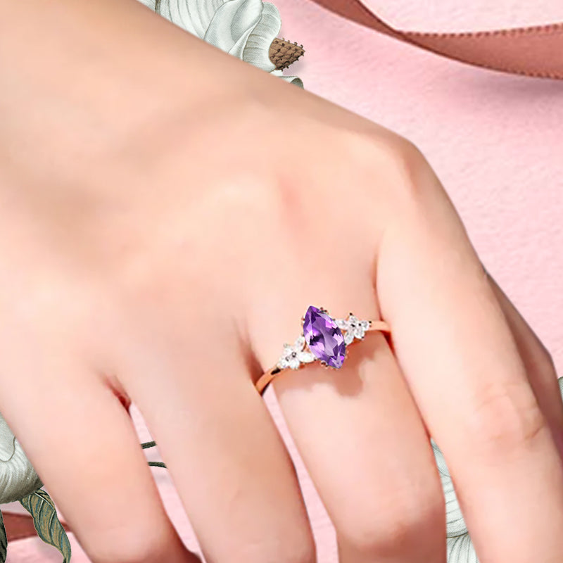 Bague de fiançailles vintage en forme de poire avec aigue-marine, ensemble de bagues de mariage uniques, cadeau d'anniversaire