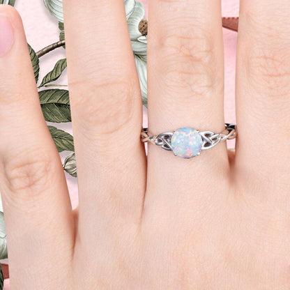Bague de fiançailles vintage ovale en pierre de lune, bague de promesse unique en opale et moissanite