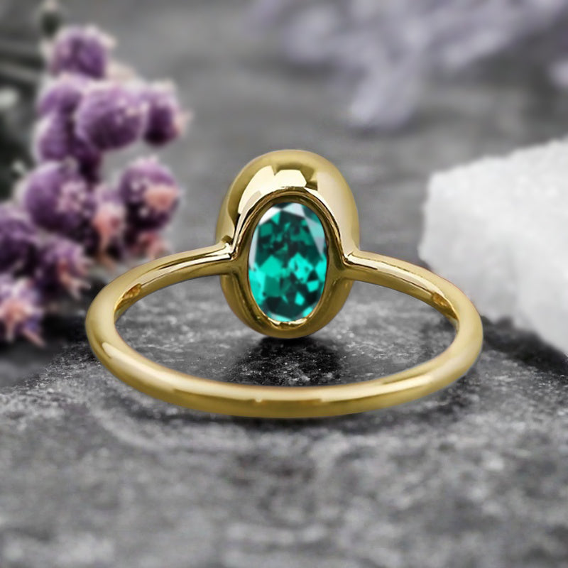 Bague de fiançailles vintage ovale en pierre de lune, bague de promesse unique en opale et moissanite