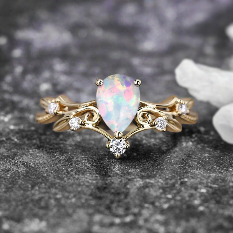 Bague de fiançailles en pierre de soleil ovale, bague de mariage unique en moissanite, cadeau pour elle