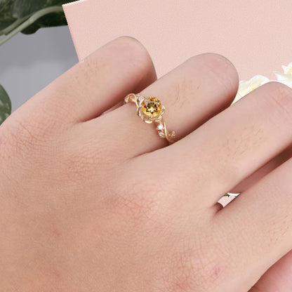 Bague de fiançailles vintage ovale en pierre de lune, bague de promesse unique en opale et moissanite