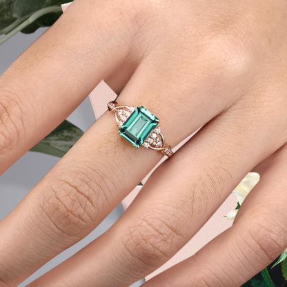 Bague de fiançailles en pierre de soleil ovale, bague de mariage unique en moissanite, cadeau pour elle