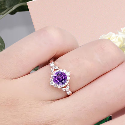 Bague de fiançailles vintage en forme de poire avec aigue-marine, ensemble de bagues de mariage uniques, cadeau d'anniversaire