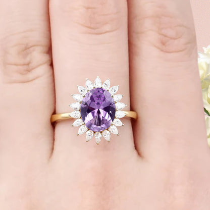 Bague de fiançailles vintage en forme de poire avec aigue-marine, ensemble de bagues de mariage uniques, cadeau d'anniversaire