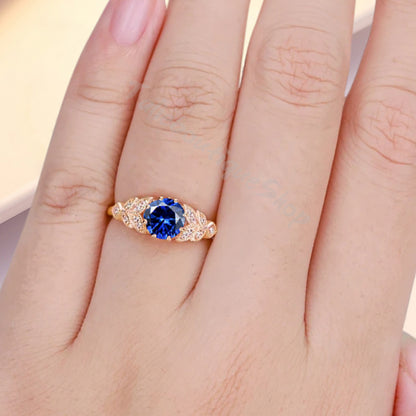 Bague de fiançailles vintage ovale en pierre de lune, bague de promesse unique en opale et moissanite