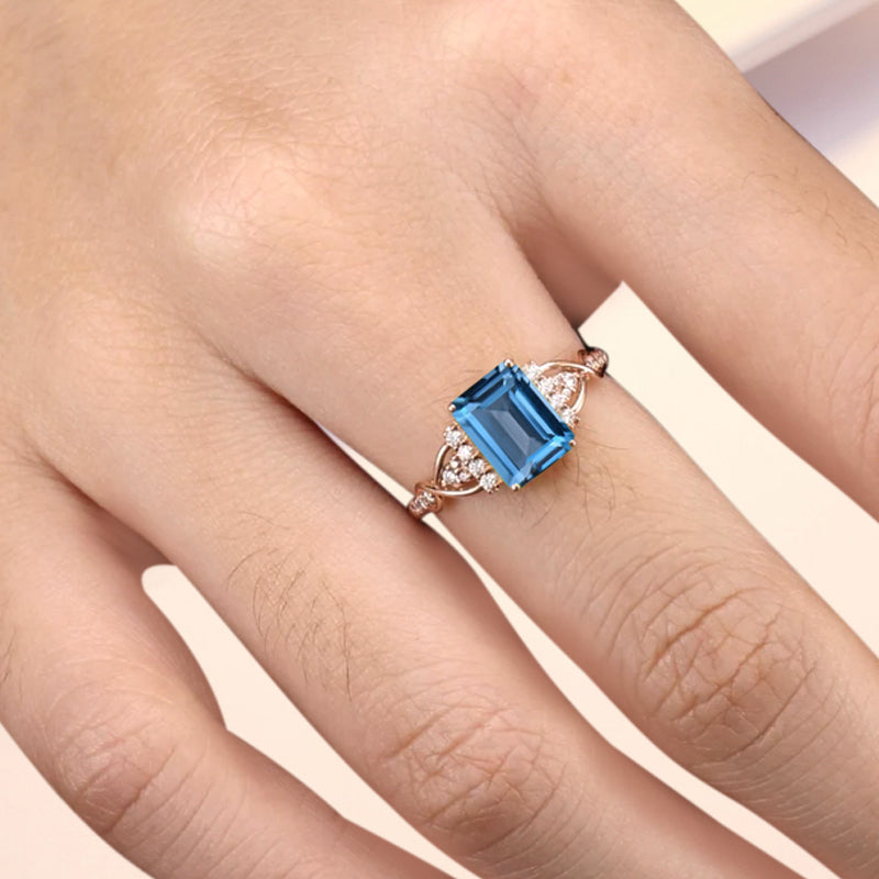 Bague de fiançailles en pierre de soleil ovale, bague de mariage unique en moissanite, cadeau pour elle