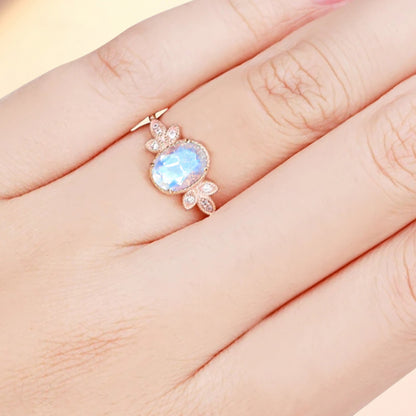 Vintage Birnenform Aquamarin Verlobungsring Set Unikat Versprechen Brautring Set Jubiläumsgeschenk