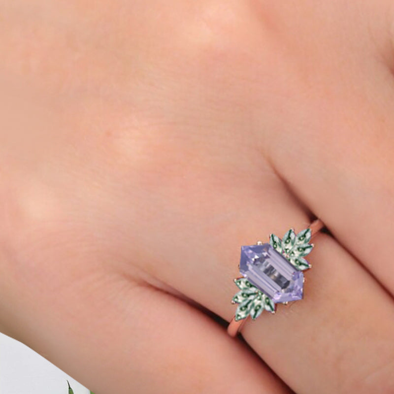 Bague de fiançailles vintage en forme de poire avec aigue-marine, ensemble de bagues de mariage uniques, cadeau d'anniversaire