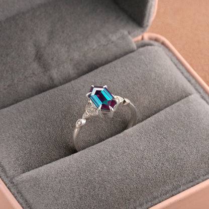 Bague de fiançailles en pierre de soleil ovale, bague de mariage unique en moissanite, cadeau pour elle