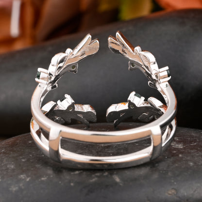 Bague de fiançailles vintage ovale en pierre de lune, bague de promesse unique en opale et moissanite