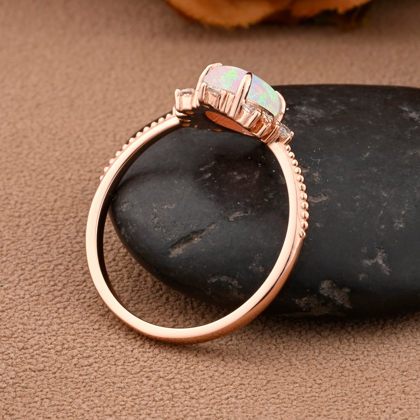 Bague de fiançailles vintage en forme de poire avec aigue-marine, ensemble de bagues de mariage uniques, cadeau d'anniversaire