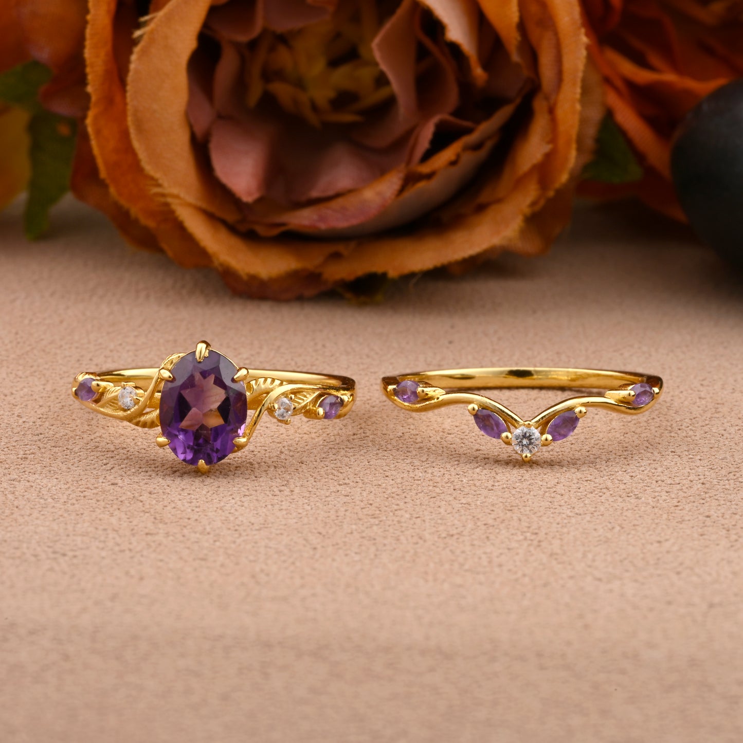 Bague de fiançailles vintage en forme de poire avec aigue-marine, ensemble de bagues de mariage uniques, cadeau d'anniversaire