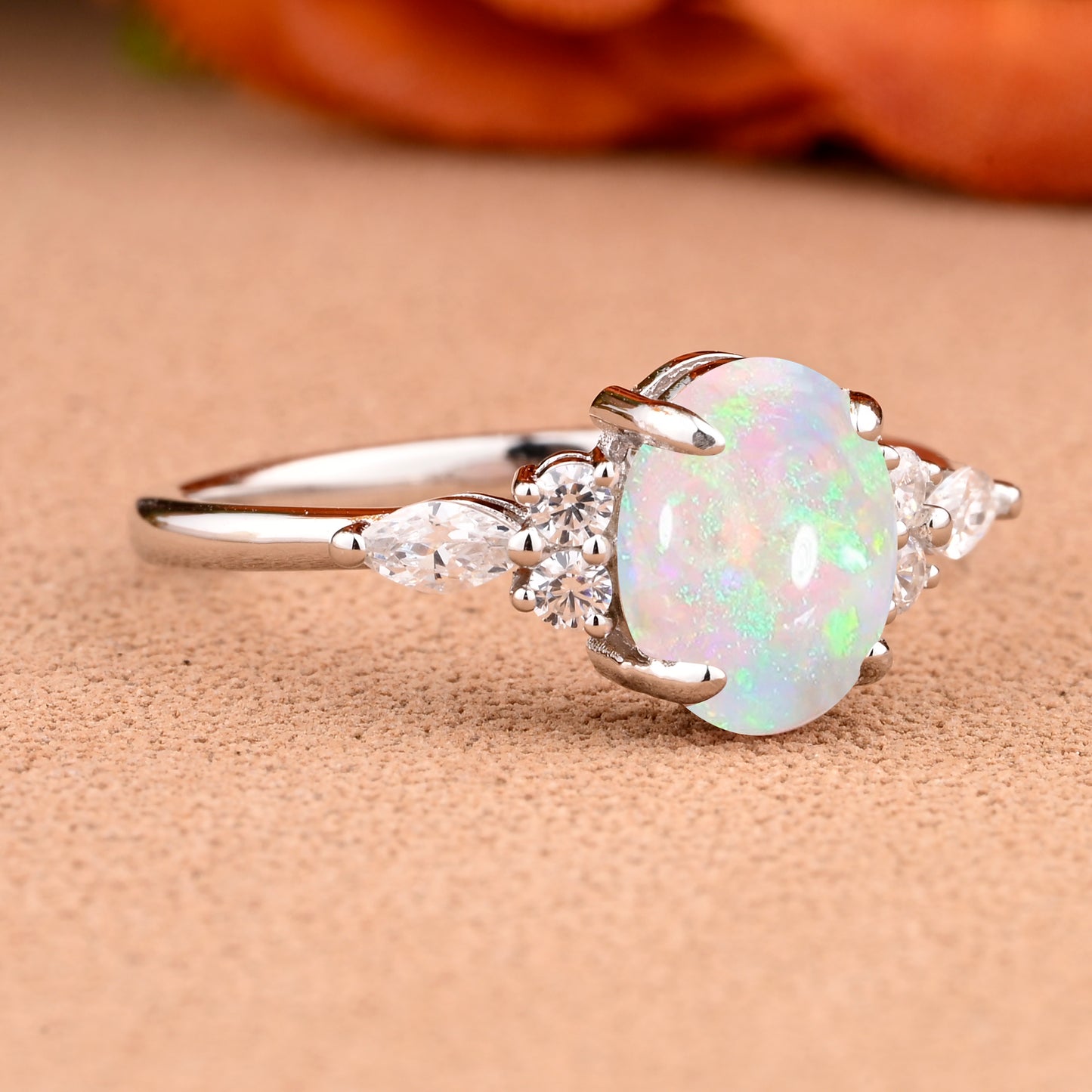 Bague de fiançailles vintage en forme de poire avec aigue-marine, ensemble de bagues de mariage uniques, cadeau d'anniversaire