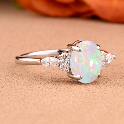 Bague de fiançailles vintage en forme de poire avec aigue-marine, ensemble de bagues de mariage uniques, cadeau d'anniversaire