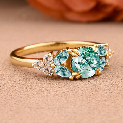 Bague de fiançailles vintage en forme de poire avec aigue-marine, ensemble de bagues de mariage uniques, cadeau d'anniversaire