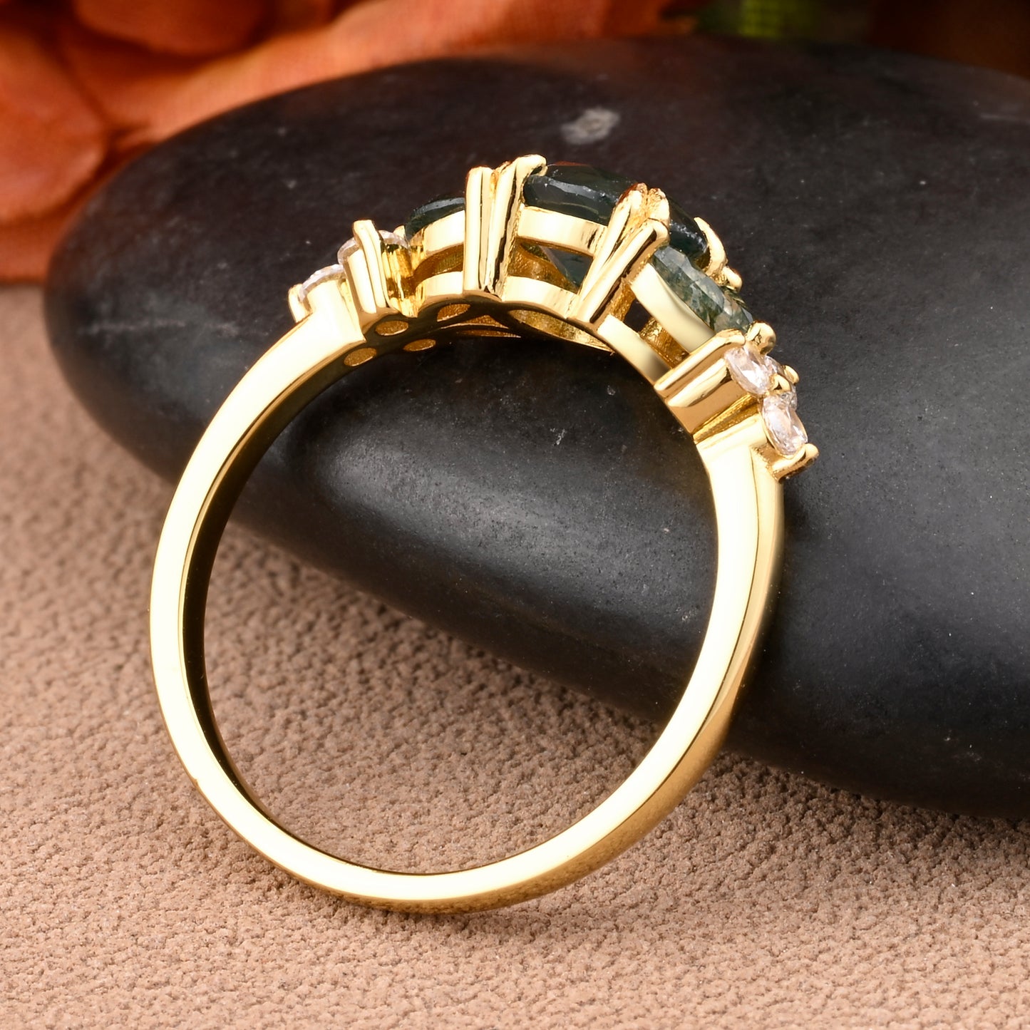 Bague de fiançailles vintage en forme de poire avec aigue-marine, ensemble de bagues de mariage uniques, cadeau d'anniversaire