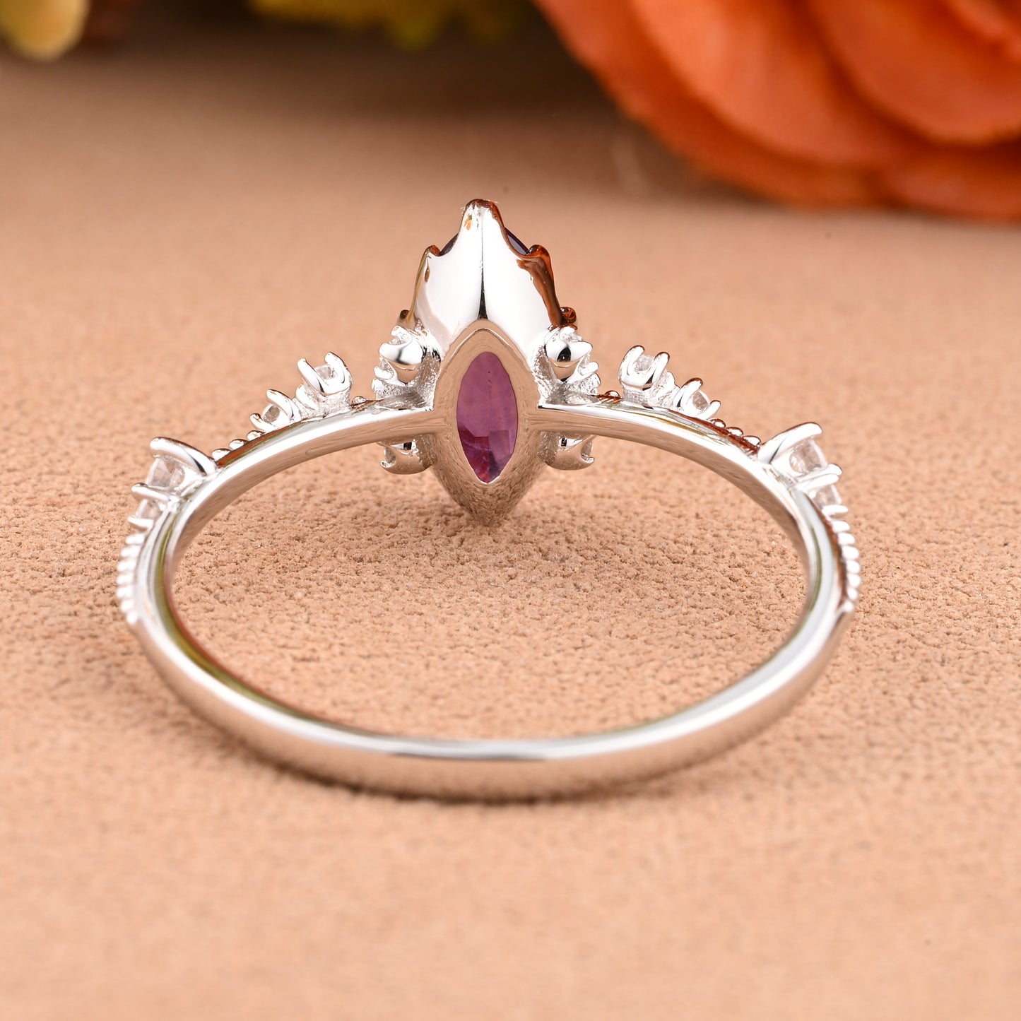 Bague de fiançailles vintage en forme de poire avec aigue-marine, ensemble de bagues de mariage uniques, cadeau d'anniversaire