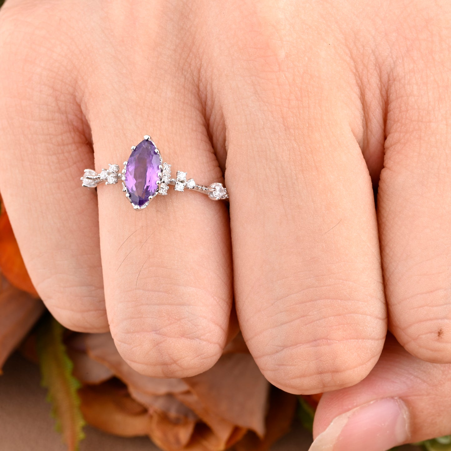 Bague de fiançailles vintage en forme de poire avec aigue-marine, ensemble de bagues de mariage uniques, cadeau d'anniversaire