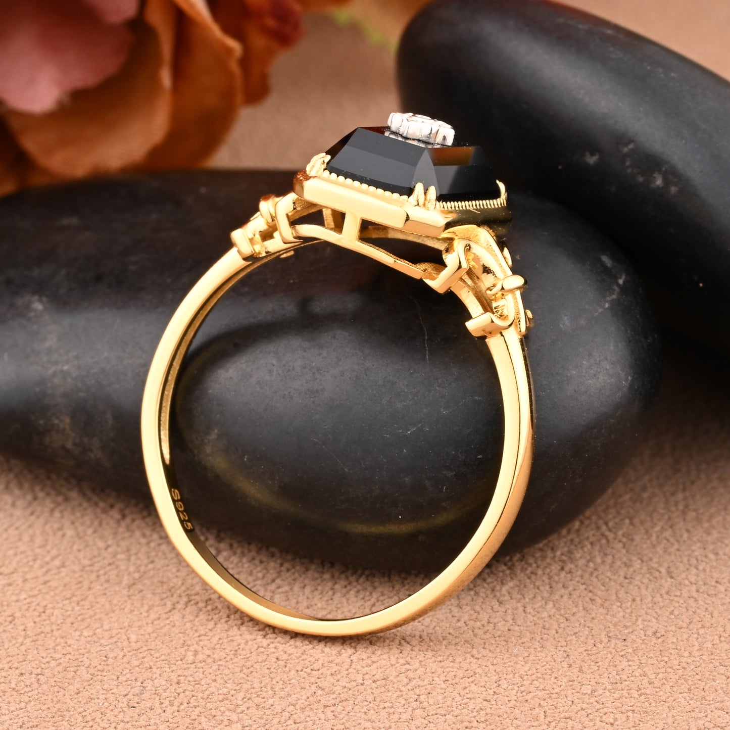 Bague de fiançailles vintage en forme de poire avec aigue-marine, ensemble de bagues de mariage uniques, cadeau d'anniversaire