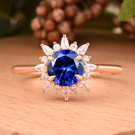 Bague de fiançailles vintage ovale en pierre de lune, bague de promesse unique en opale et moissanite