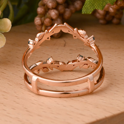 Bague de fiançailles vintage ovale en pierre de lune, bague de promesse unique en opale et moissanite